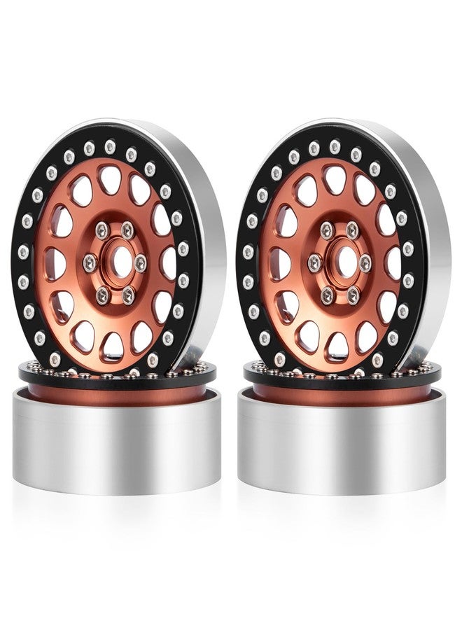 JGGZONE 4PCS 2.2" Aluminum Alloy Beadlock Wheel Rims Beadlock Wheel Hub for 1:10 RC Wraith Axial SCX10 TRX4 TRX6 D90 RR10 1/10 RC Crawler Car - Image 2